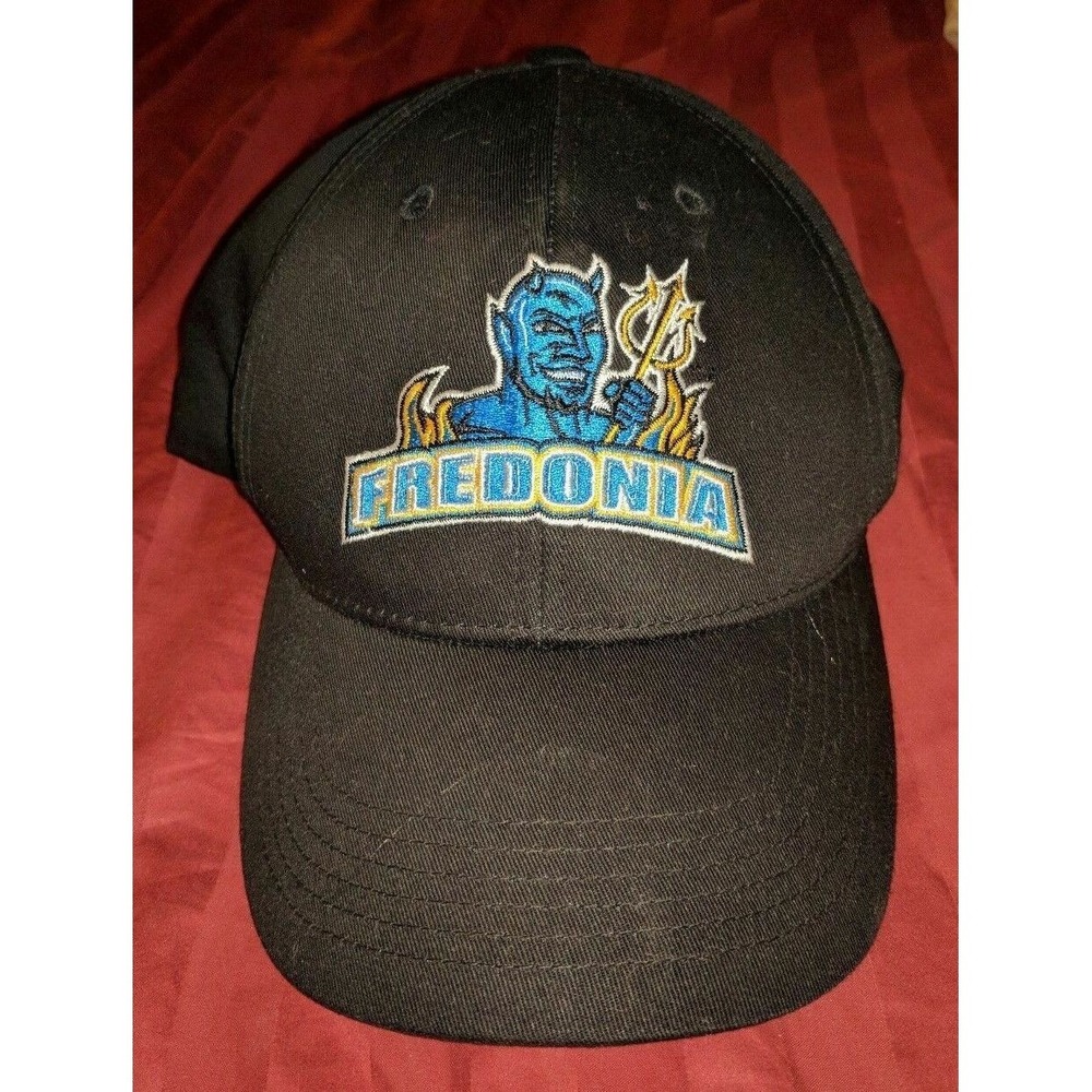 NY State University FREDONIA Blue Devils STRAPBACK HAT CAP RARE HTF NEW YORK EUC